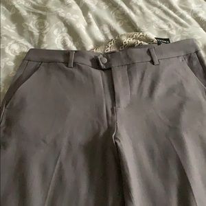 Gray work slacks